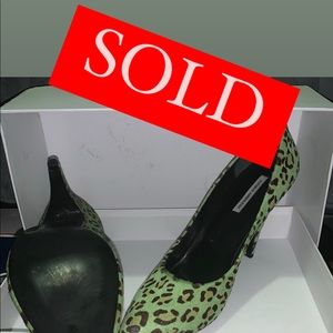 Kathryn Amberleigh: Grass Calf-hair Mini Leo Pumps